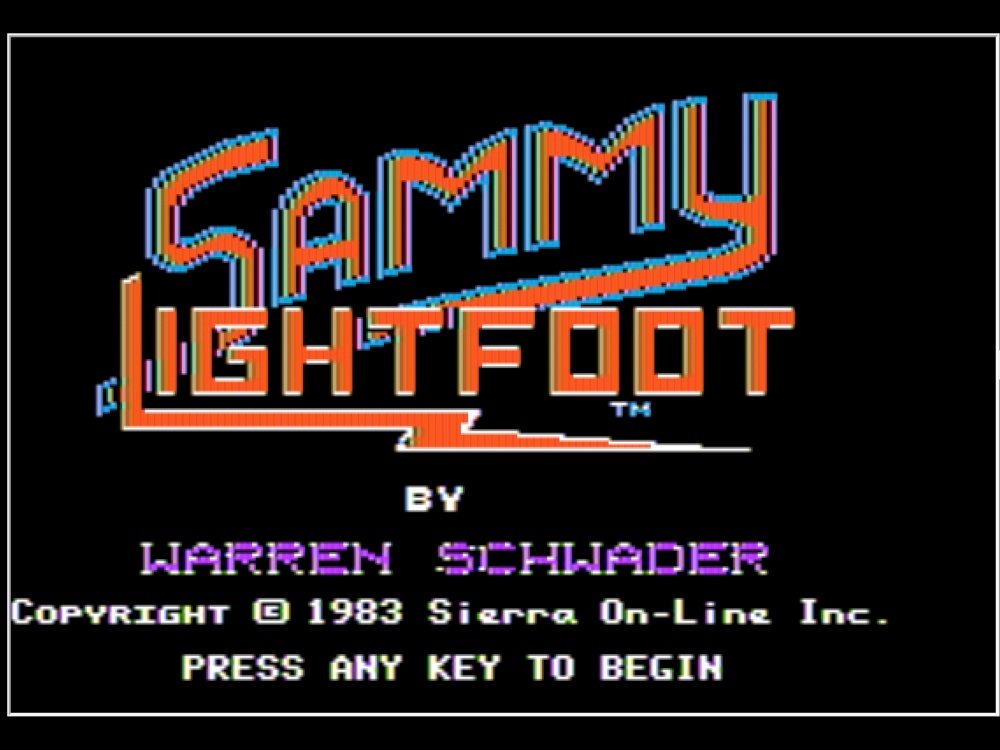 Title Screen of Sammy Lightfoot for Apple II